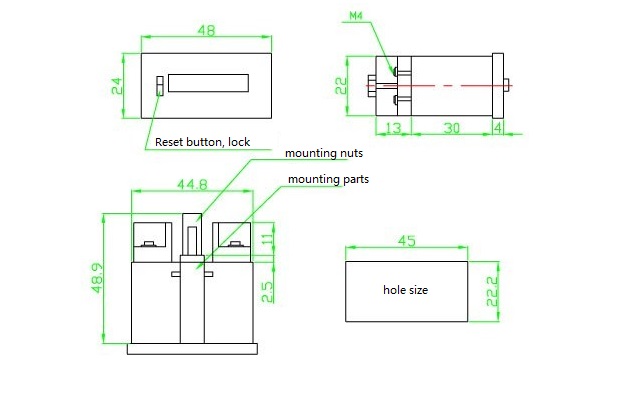 Product installation dimension drawing